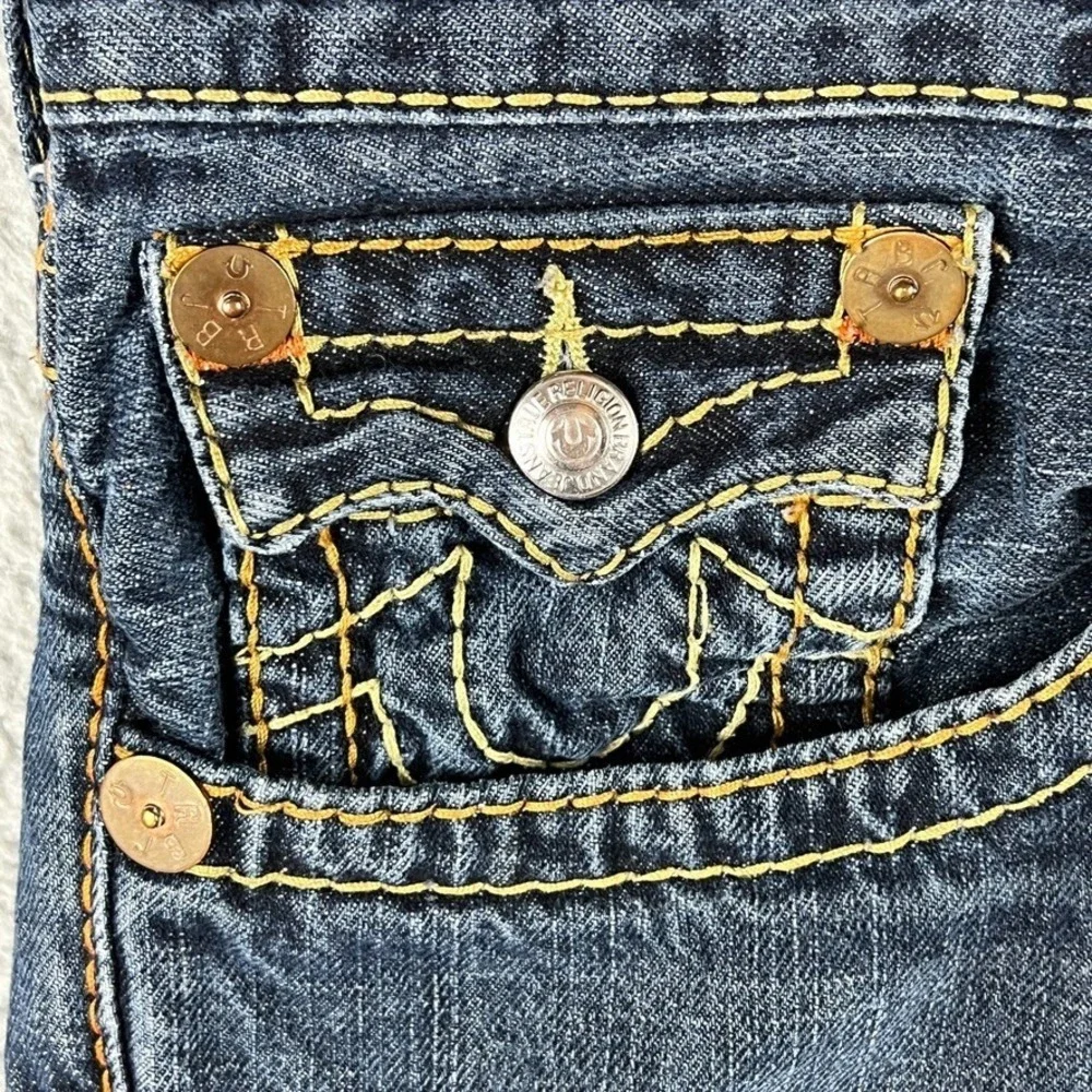 VTG Y2K True‎ Religion Ricky Big T Jeans Men's Sz 36 Seat 34 Meas. 38x32 USA